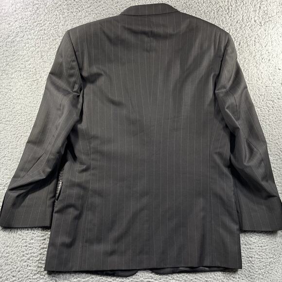 Yves Saint Laurent Mens 44L Pinstripe 100% Worsted Wool Blazer Sport Coat VTG - Picture 4 of 14